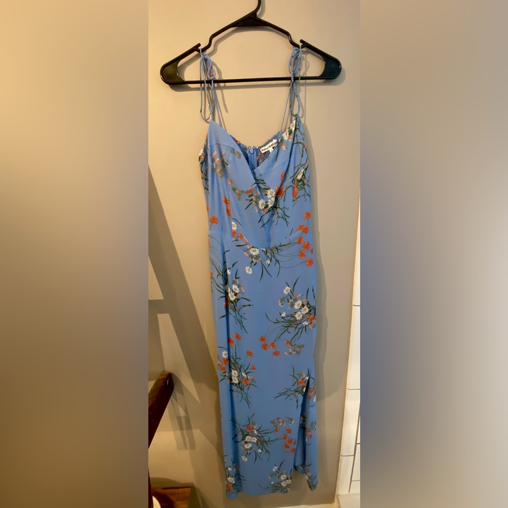Reformation Juliette dress. Size 8. Light blue